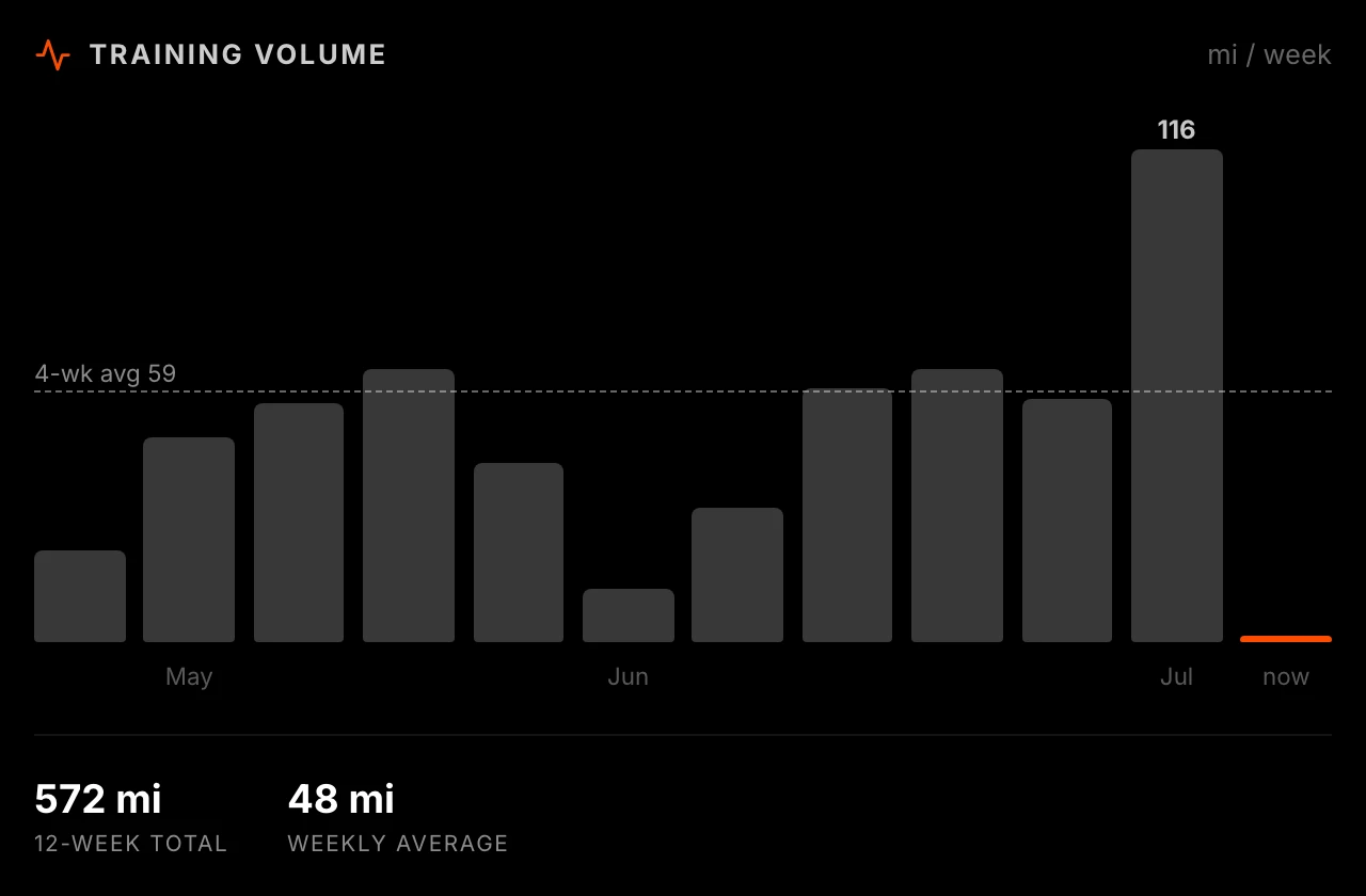 Strava plugin, Training volume view